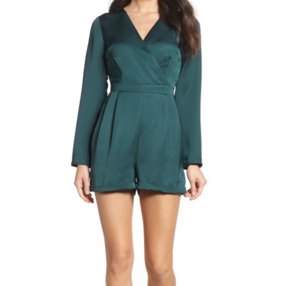 Green 19 Cooper Satin Romper
